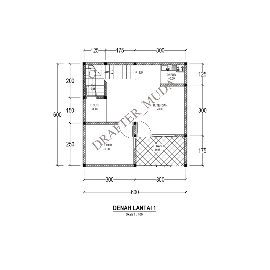 (DENAH RUMAH 2D) Jasa gambar denah bangunan1 lantai atau lebih