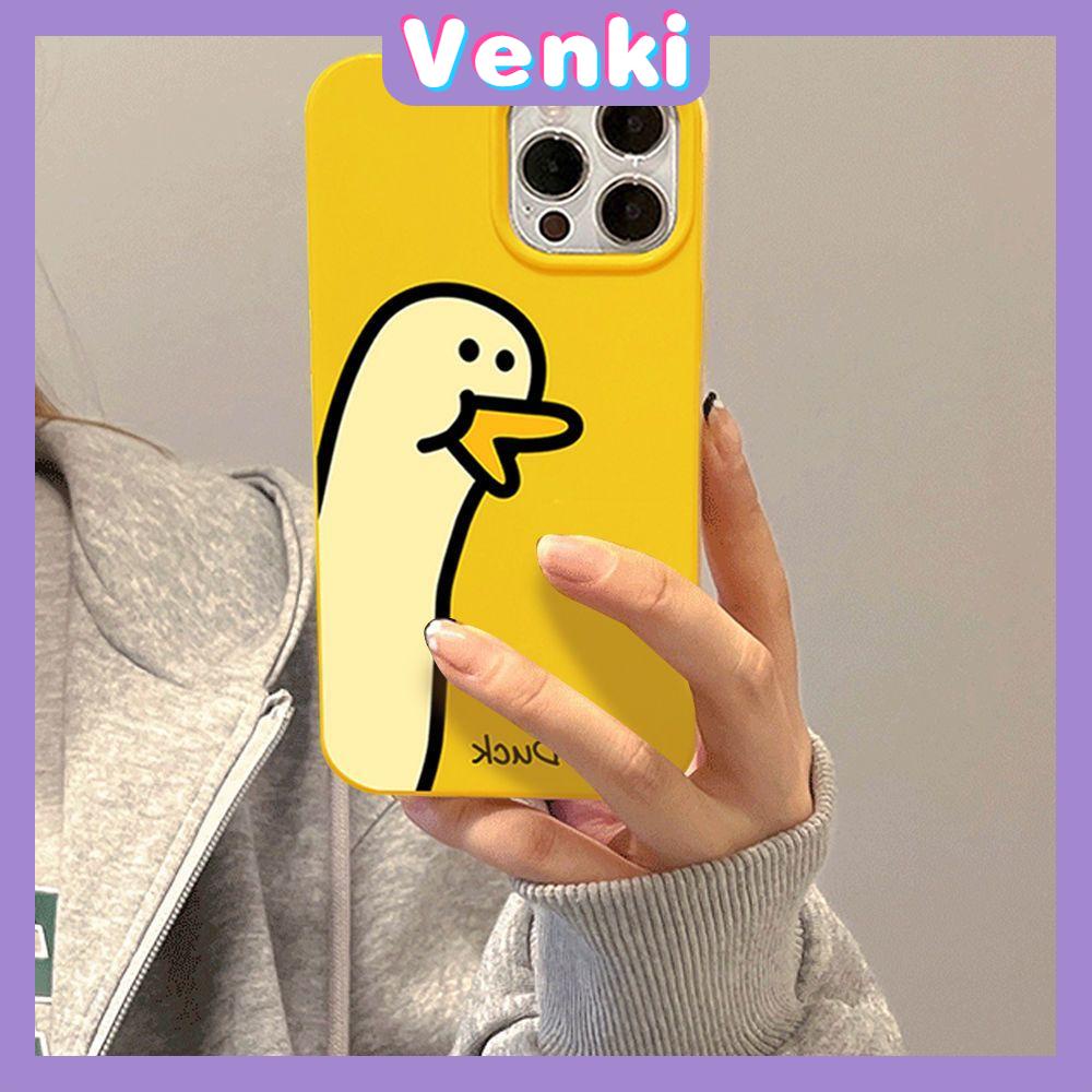 Case For iPhone 14 Pro Max Soft TPU Candy Case Cute Cartoon Duck Glossy Yellow Back Cover Camera Protection Shockproof For iPhone 13 12 11 Plus Pro Max 7 Plus X XR