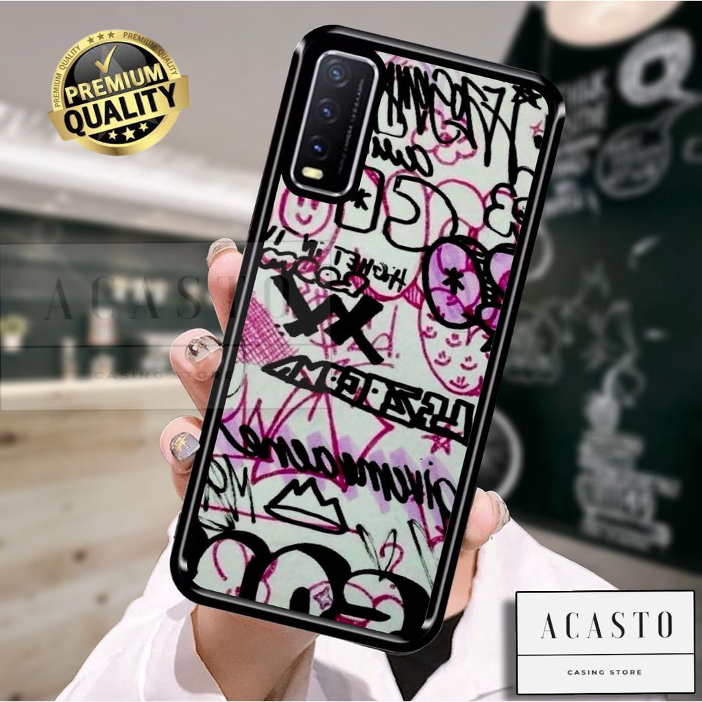 ACASTO Case Vivo Y12s/ Y20/ Y20i/ Y20s & Y12/ Y15/ Y17 & Y91/ Y93/ Y95/ Y91c motif fashion gambar Gr