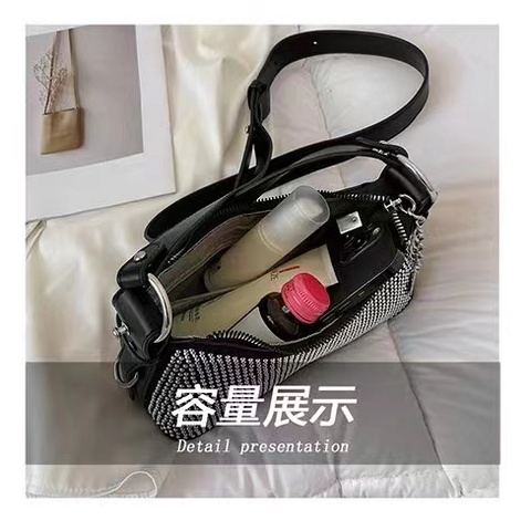 BJ64704 - BLACK/SILVER - TAS SLEMPANG TOTEBAG SHOULDERBAG BLINK WANITA FASHION IMPORT MODIS ELEGAN TERMURAH TERLARIS TERBARU BAGSTORE JAKARTA TAS BATAM ZC4704