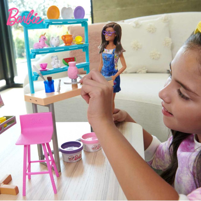 Barbie Relax And Create Art Studio Playset - Mainan Boneka Anak