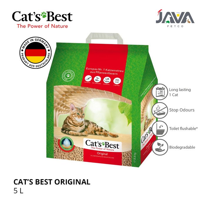 Cats Best Original Clump Cat Litter 5L Pasir Kucing Gumpal