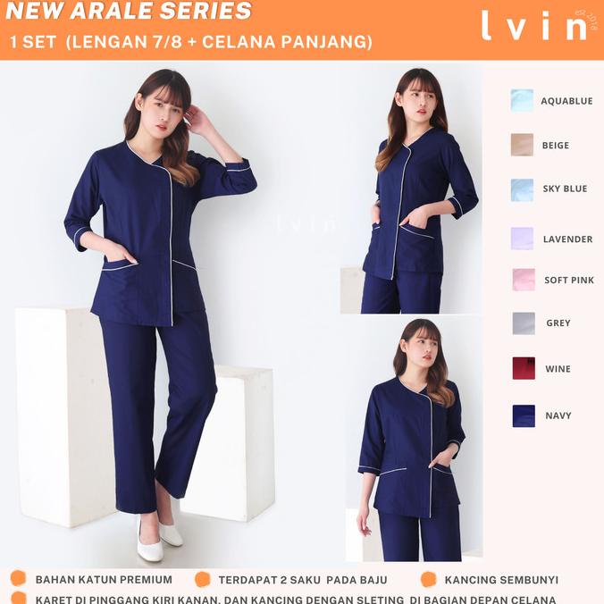 Arale Lengan Panjang Baby Sitter / Baju Seragam Suster / Nanny Uniform