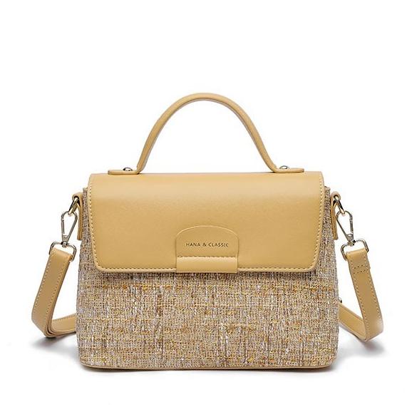 HANA Lucia Tweed Sling Bag HN047 - Yellow