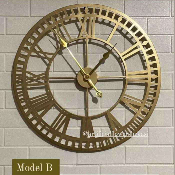 Jam Nordic jam dinding jam gold jam industrial jam besar