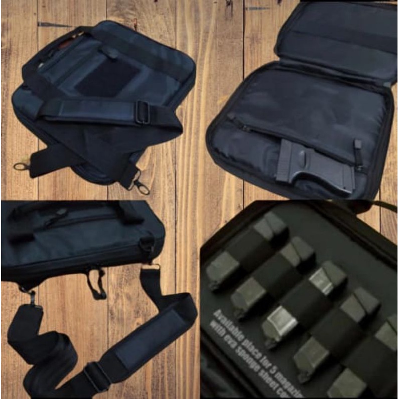 tas pistol-case pistol-holster-sarung pistol-tas airsoft gun-gun bag-tas hand gun