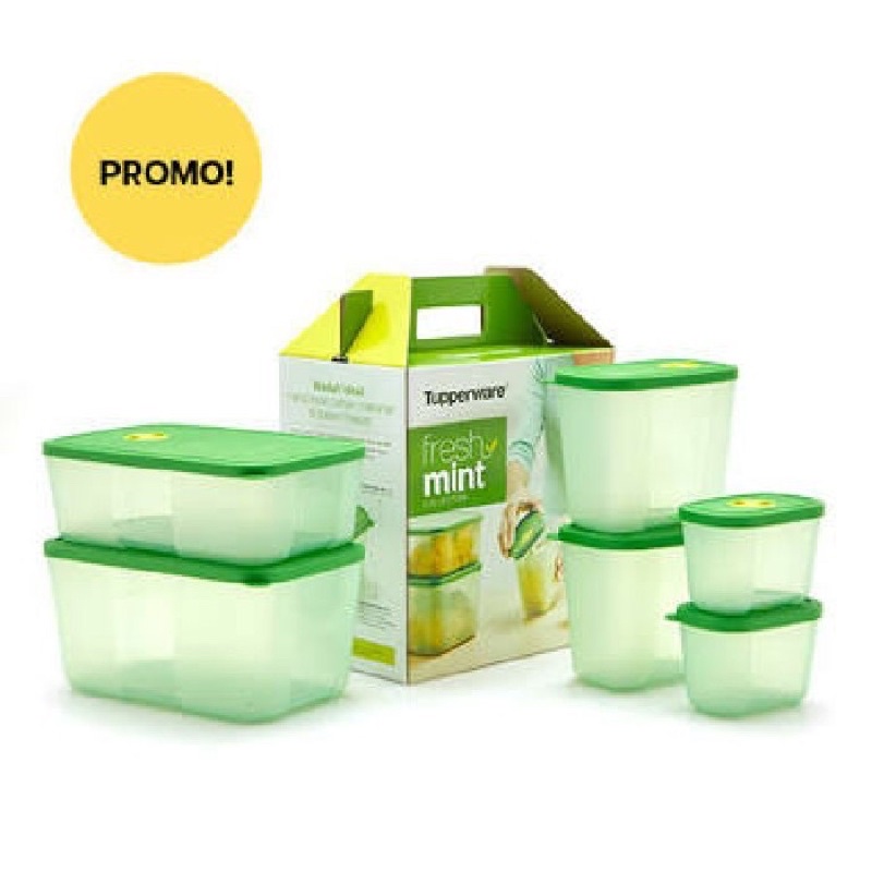Tupperware fresh mint collection wadah freezer toples kulkas