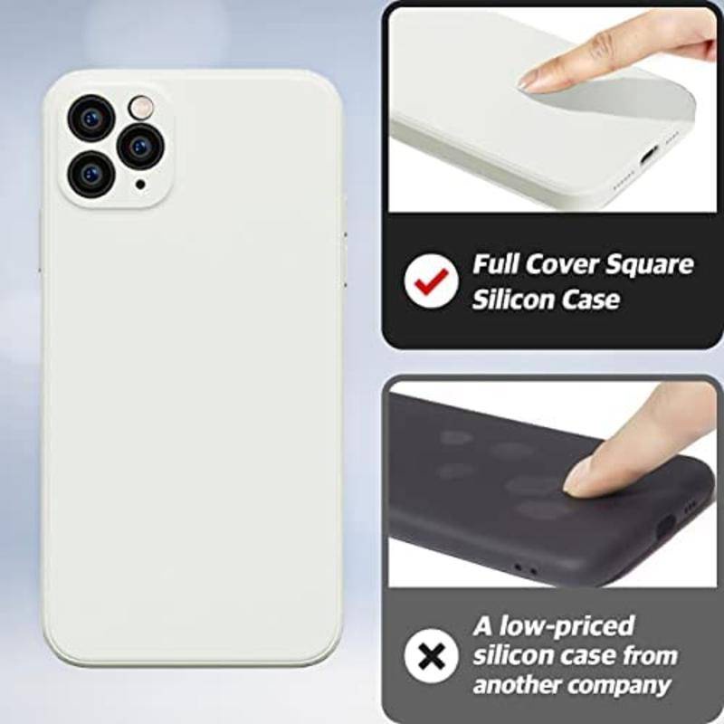 IPHONE Untuk Iphone14 13 12 11 Pro Max Plus Case Persegi Case Silikon Cair Case Upgrade Ditingkatkan Goresan Case Dengan Lapisan Microfiber Untuk iPhone11 iPhone12