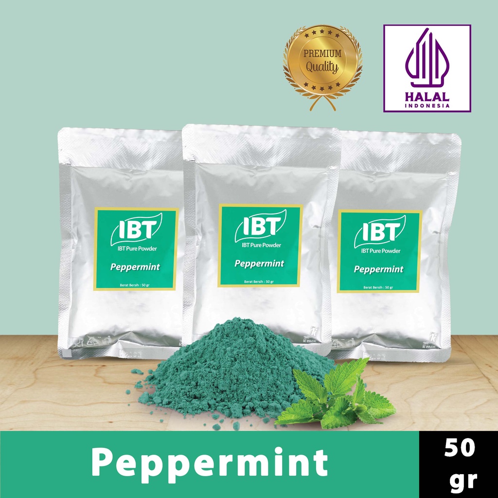 

Bahan Makanan Serbuk Bubuk Kue Peppermint IBT Pure Powder Murni 50gr