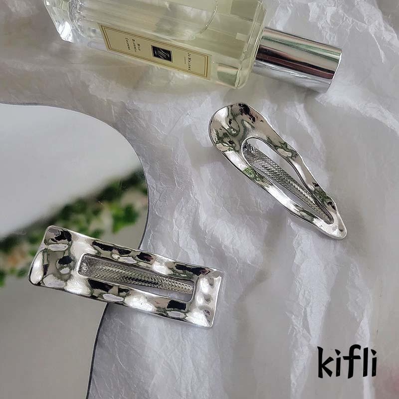 [KD]Metal Irregular Duckbill Clip Klip Logam Klip Samping Perempuan Sederhana Bergelombang Poni Jepit Rambut