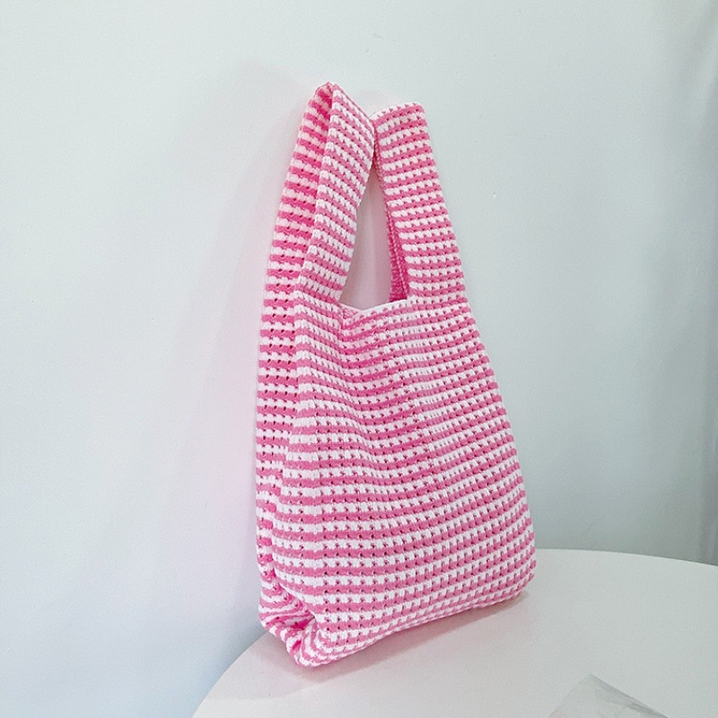 𝐄𝐁𝐒 ✅ TW020 Tas Bene Korean Knitted Checkered Tote Bag Tas Rajut Warna Totebag Buffollow Vacay Viral Bangkok Import