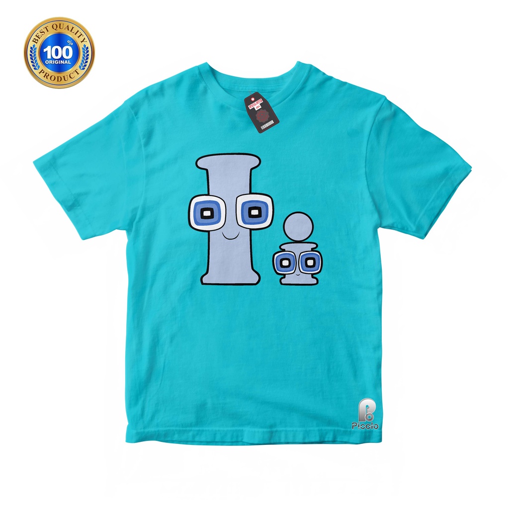 BAJU ANAK KAOS ATASAN ANAKHURUF I ALPHABET LORE UNISEX Bahan COTTUN (FREE NAMA)