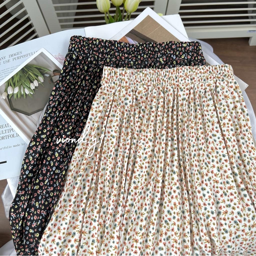 Rok Plisket Aster Panjang Bahan Hyget Premium Allsize / Skirt Korea