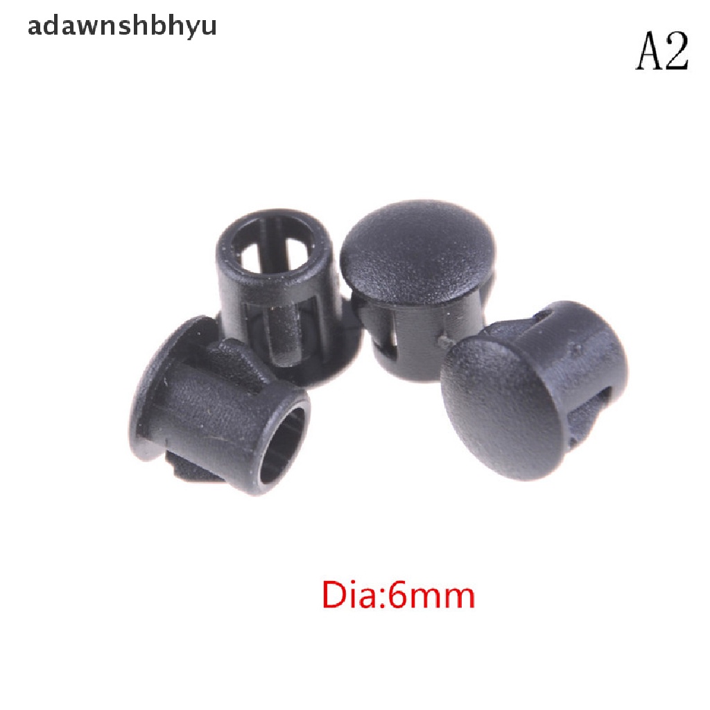 Adawnshbhyu 4Pcs/lot Colokan Lubang Tabung Bulat Plastik Hitam Pipe End Cap Cover ID