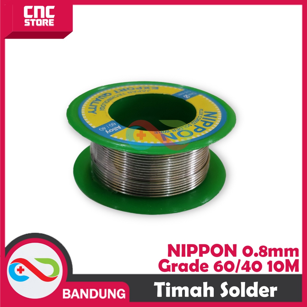 TIMAH SOLDER NIPPON DIAMETER 0.8 ALLOY 60 / 40 1 ROLL 10 METER 10M