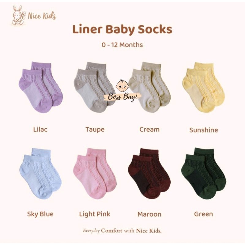 NICE KIDS - LINER Baby Socks - Kaos Kaki Bayi