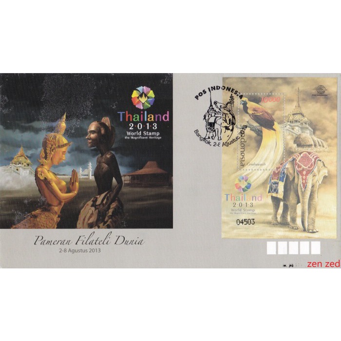 

A341 Perangko Indonesia FDC 2013 World Stamps Bangkok 1 Pcs