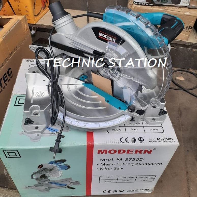 MITERSAW MODERN M-3750D M3750D mesin potong kayu alumunium tulang 10"