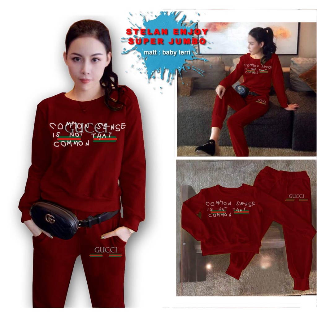 PIK - Jumbo Setelan Enjoy XL, XXL, 3XL - 60369, 65224, 73150/ TRAINING WANITA/ OLAHRAGA WANITA