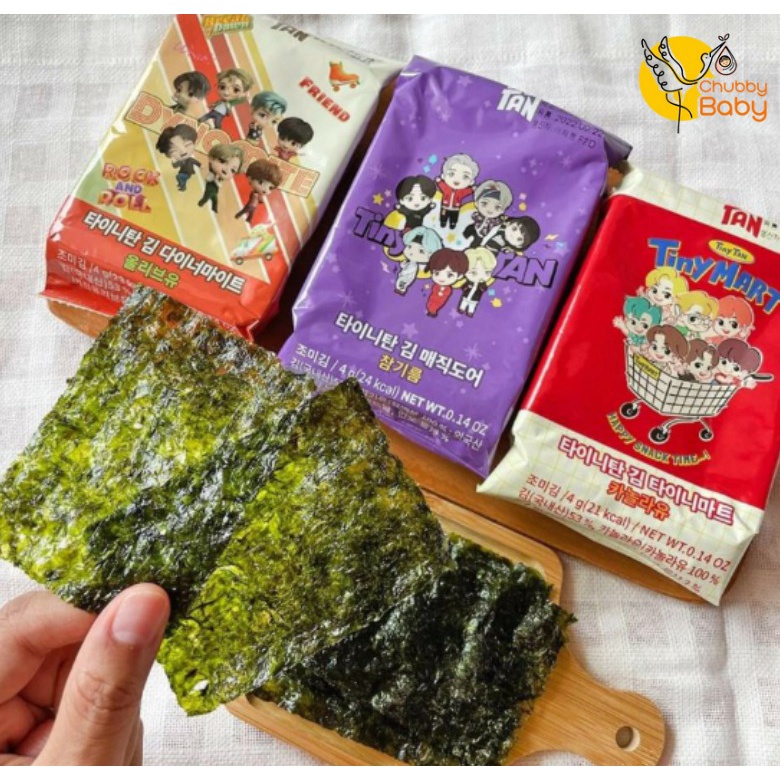 BTS TinyTAN Dynamite Seaweed Laver Snack 16x4g | Nori Rumput Laut