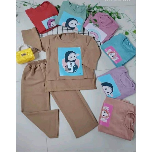 SETELAN ANAK TERBARU USIA 2-10 TAHUN l/ CRINGKLE AIRFLOW / PAKAIAN SET CRINGKLE ANAK AIRFLOW/ ONE SET ANAK BAHAN AIRFLOW