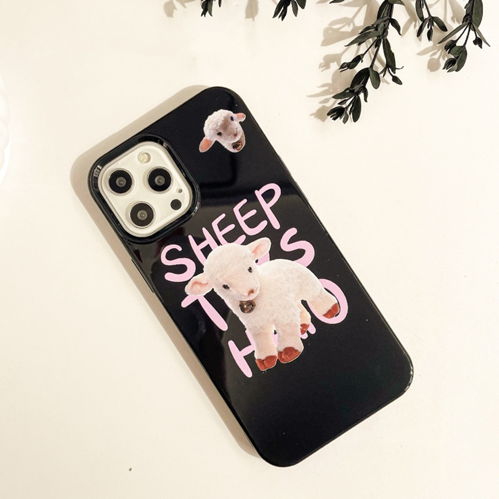 IPHONE Ins Pola Domba Cocok Untuk Iphone14 14pro 14Plus 14prm Iphone13 13pro 13prm Iphone11 7Plus 8Plus Xr XS 12 Pro Max Empat Sudut Casing Ponsel Tahan Guncangan