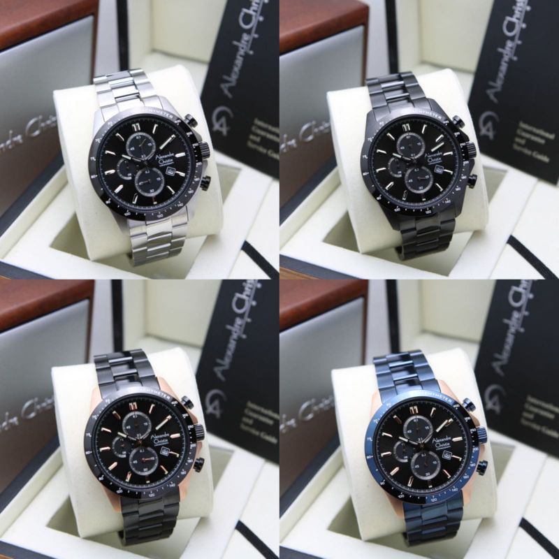 Jam Tangan pria  Alexandre Christie Ac 6630 Rantai original