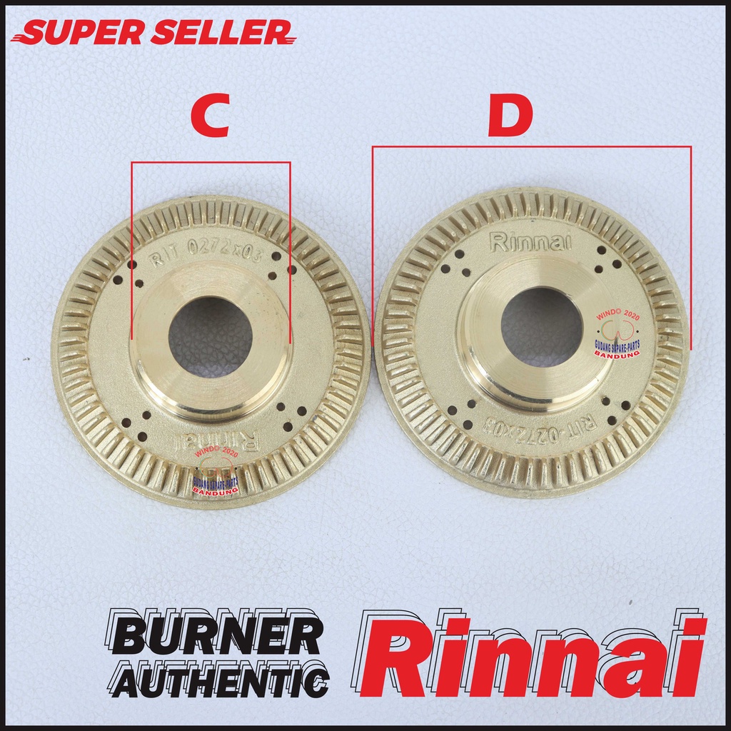 BURNER RINNAI ORIGINAL AUTHENTIC CAP | 522C E CE ETC 602 E 603 E 100% COCOK