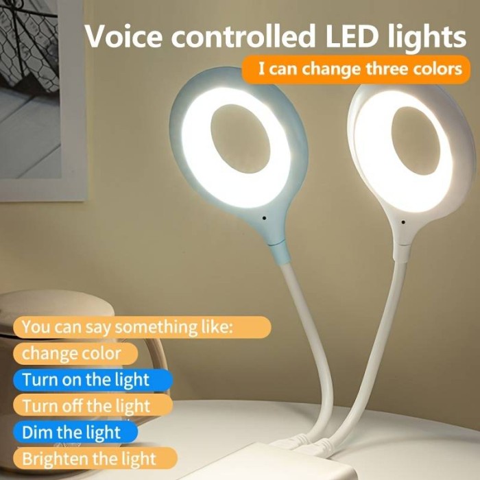 LK-50 USB Smart Voice Control LED Light / Lampu Meja Portable