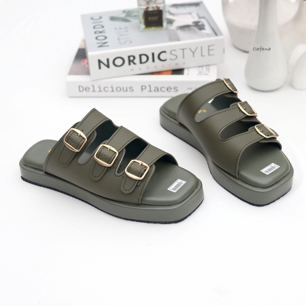 Sandal Wanita Slop Gesper Aleta SDL138