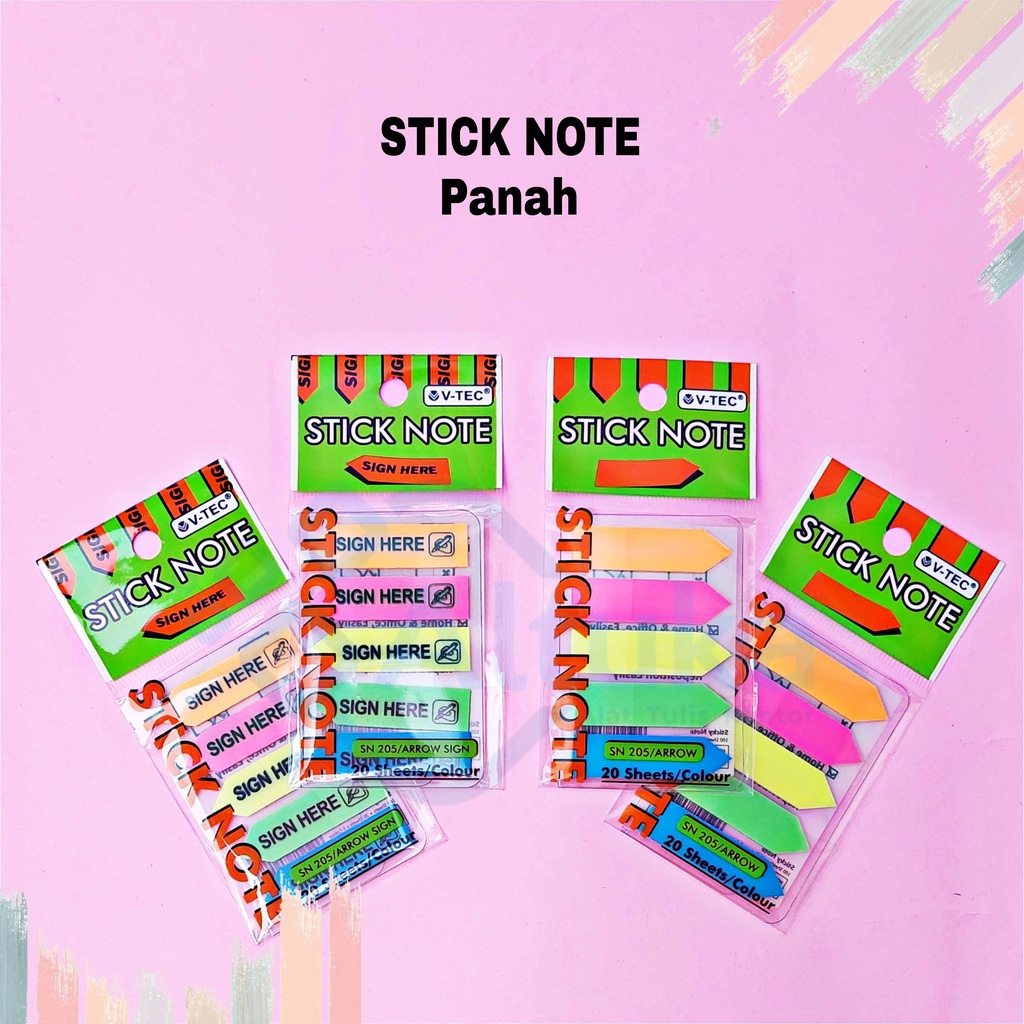 

Stick Note Panah 5 warna Sign Here Sticky Note Stick Note Polos