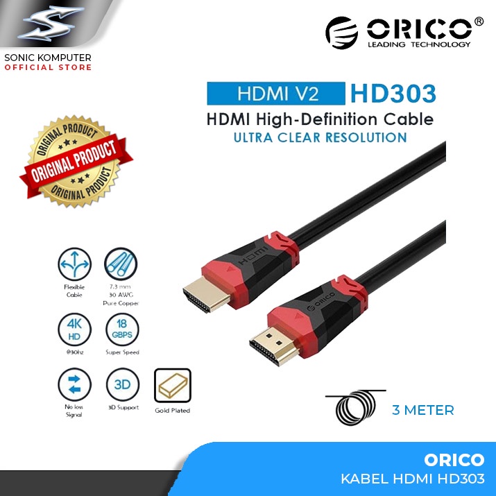 kabel HDMI Orico HD303 3840 x 2160 60hz