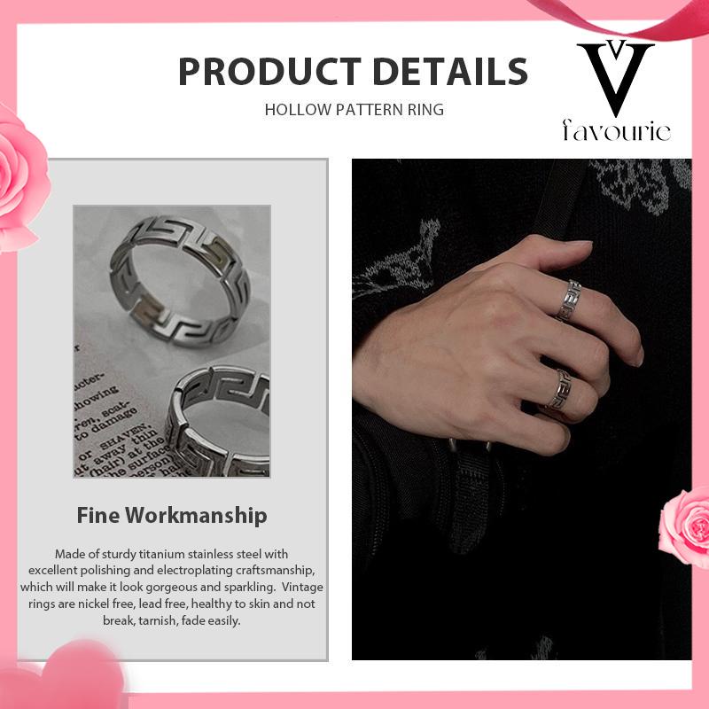 CODCODCincin Pola Zuma Cincin Pola Silver Aesthetic Ring Cincin Aesthetic Cincin Estetik Cincin Titanium Cincin Pria Cincin Wanita-FA-FA