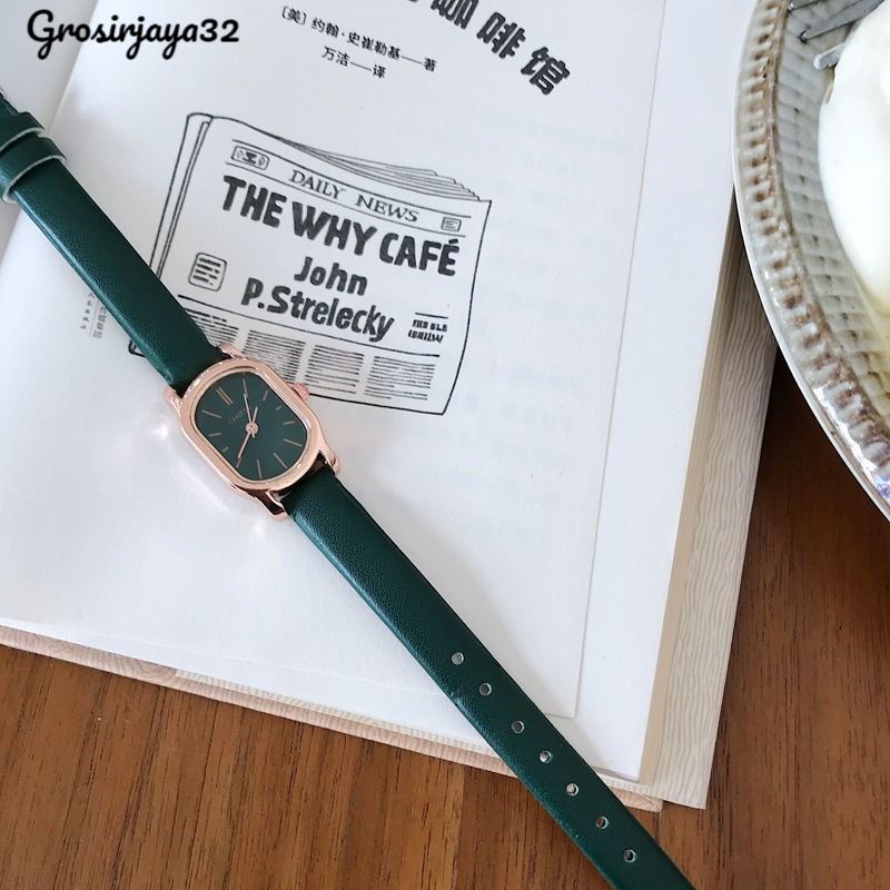 Jam tangan wanita analog Cynara kulit semi/Jam tangan wanita casual fashion Korea
