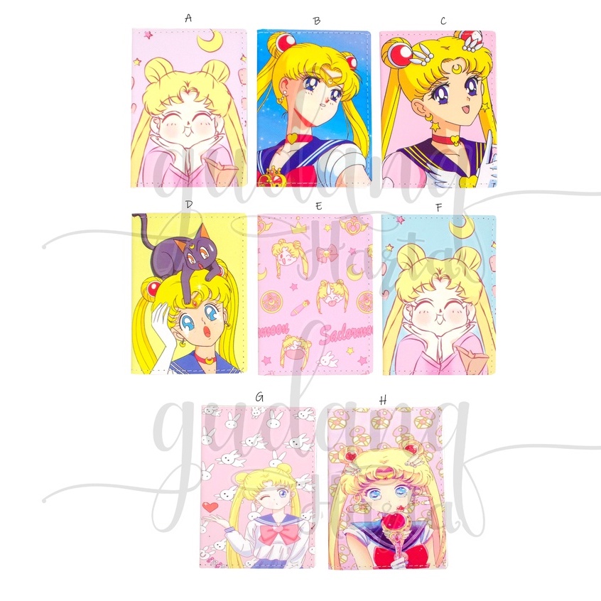 Passport Case Sailormoon Cover Case Kulit Motif Kartun Cewek Jepang GH 313302