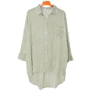 FF Nazha Oversize Shirt Rayon Diamond Garis-Garis