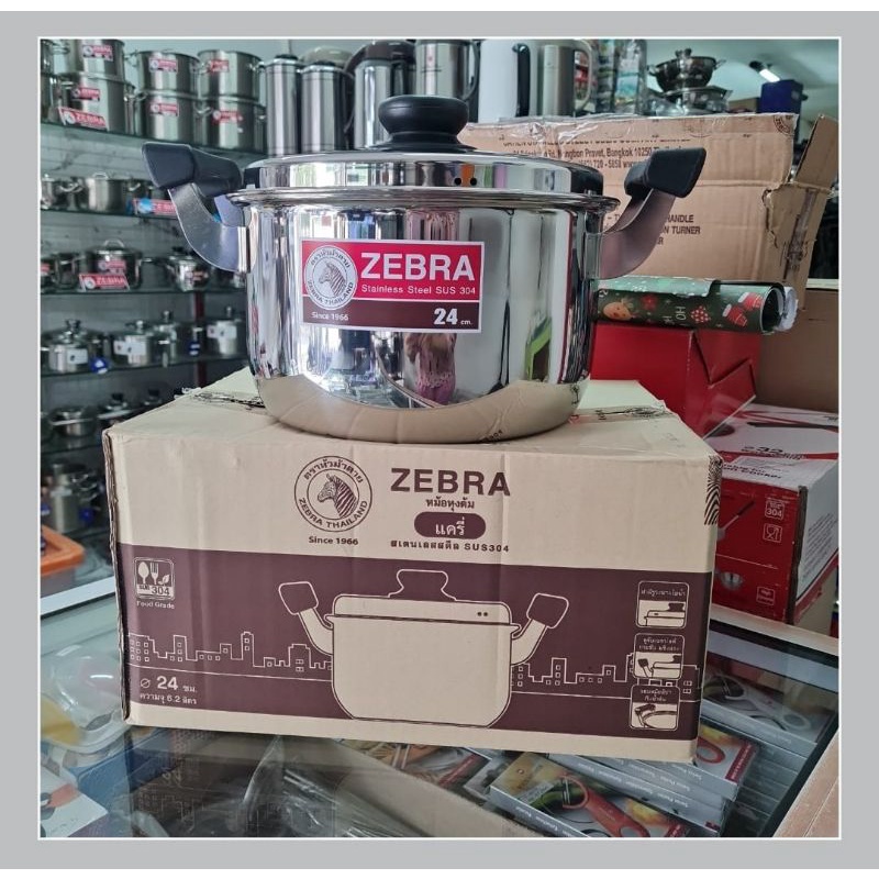 160376 Sauce Pot 24cm Carry, SUS 304, Zebra Thailand, Panci 24cm Zebra
