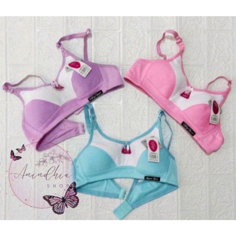 Bra Remaja /Sport Bra ABG Busa Tipis kait 2 size 32-34-36- Bra Afiqa Sport