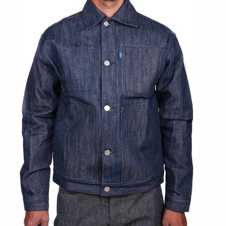 Mihane Jeans - Jaket Pria Denim Selvedge - Leaser Rods 13oz Unsanforized - Field Jacket