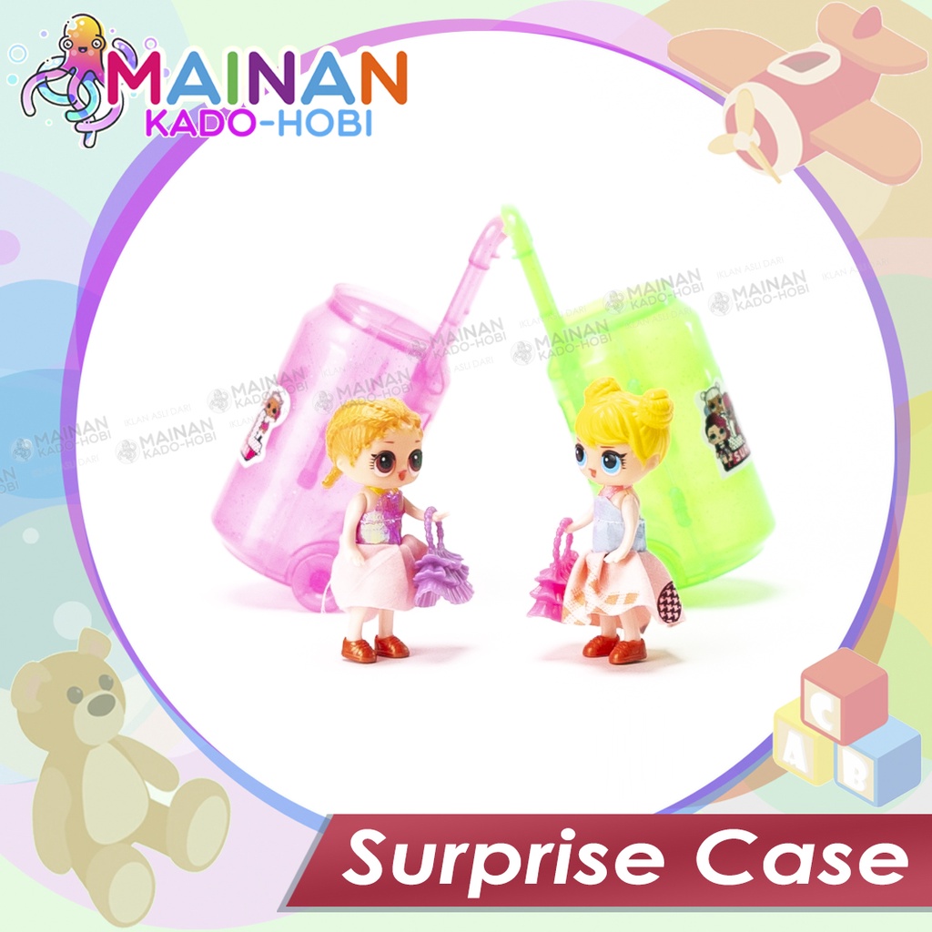 MAINAN ANAK KOPER KALENG SUITCASE BONEKA GIRL KARAKTER LOL DOLLS