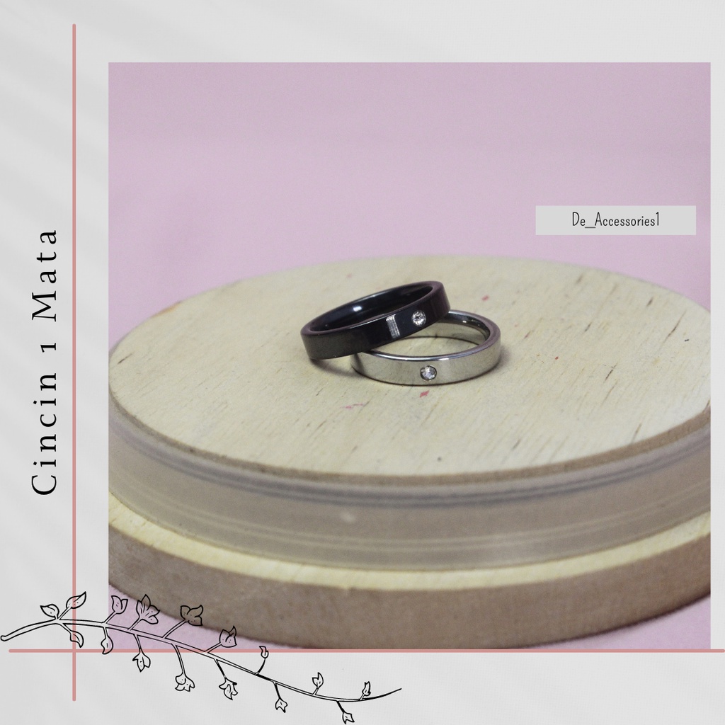 Cincin Titanium / CIncin TItanium Mata 1 / Cincin TItanium Hitam / Cincin TItanium SIlver