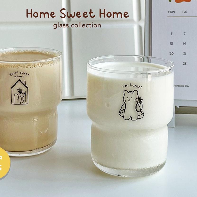 

BAYAR DITEMPAT✔️Glass Cafe Korea | Gelas Kaca | Gelas Aesthetic Lucu ala Korea Mug Kopi Juice Gelas Kaca Stackable Unik Gelas Minum by Suka Home|RA1