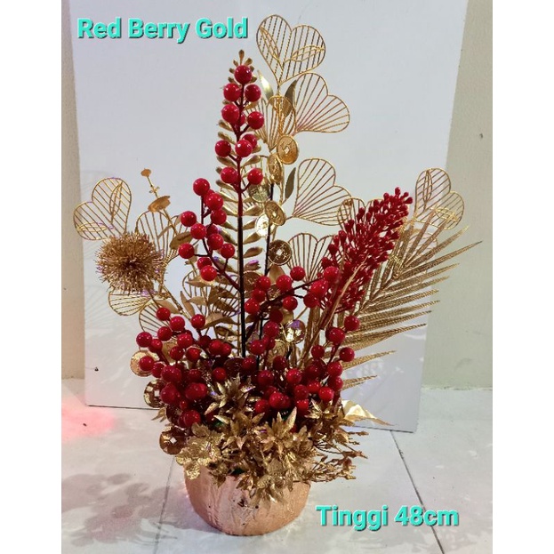 Pohon Imlek FaChaiShu Ceri Jeruk / Artificial CNY Flower / Pohon Imlek Kelinci / Hampers Imlek 2023