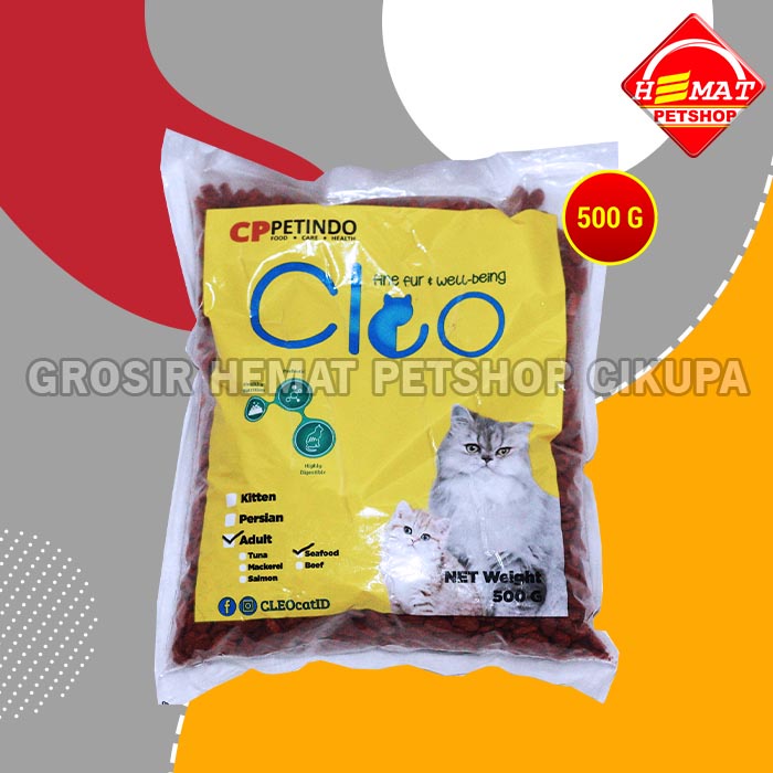 Makanan Kucing Cleo Adult Cat Food Repacking 500 gram