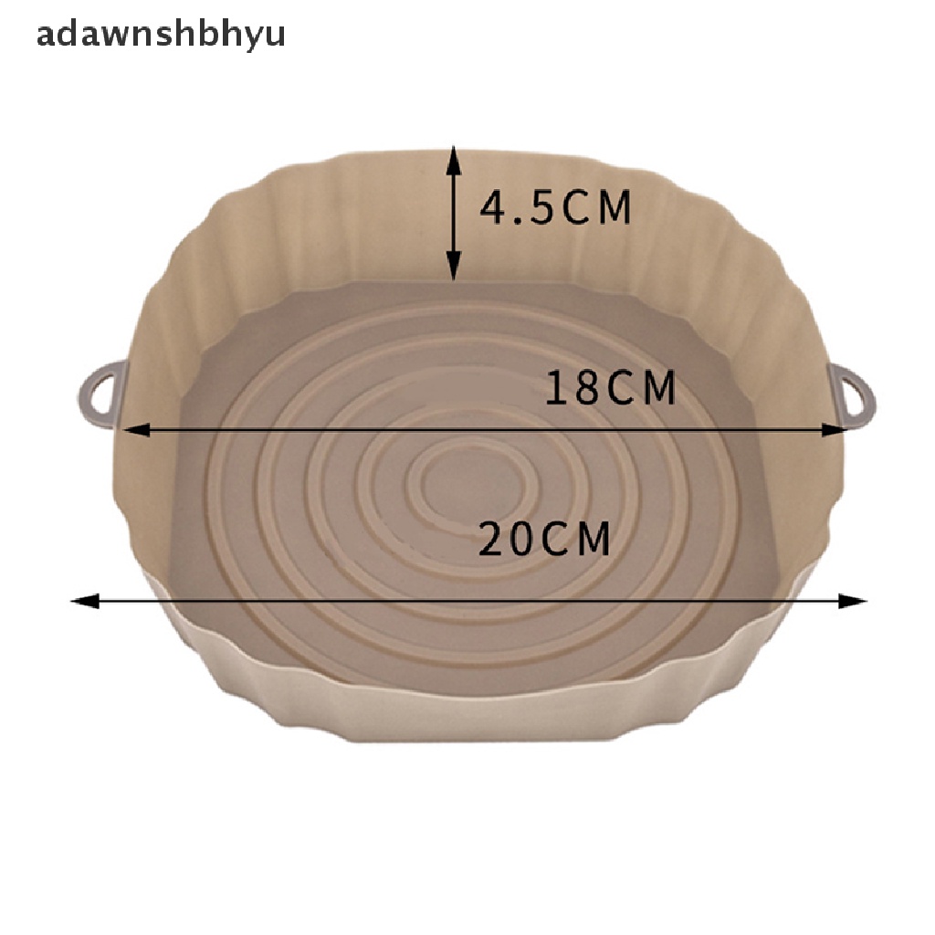 Adawnshbhyu 18cm Air Fryer Silicone Pot Air Fryer Basket Liner Anti Lengket Oven Baking Tray ID