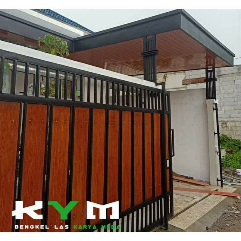 Kanopi flavon PVC rumah minimalis