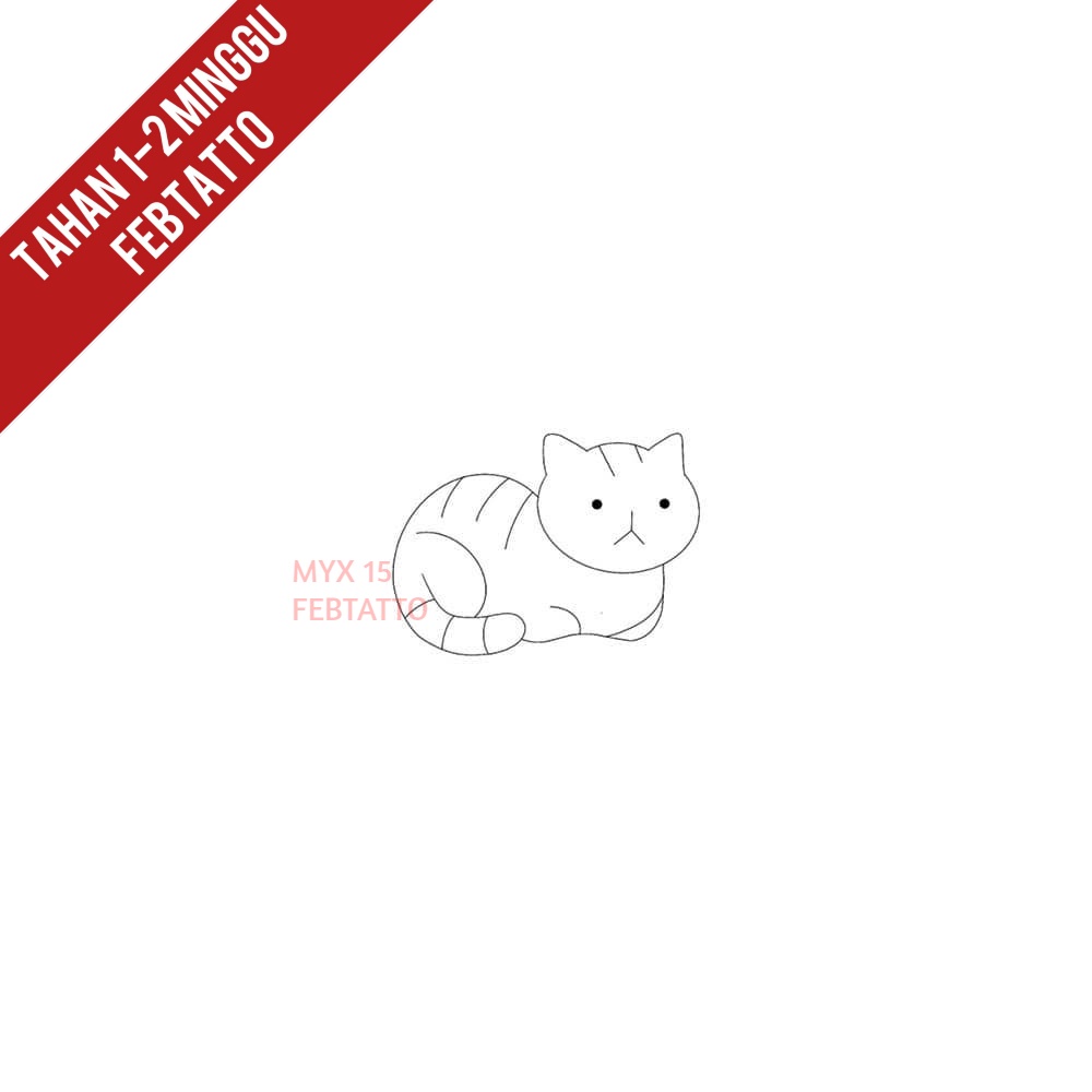 Tato Temporer tato kucing stiker Tatto - MYX 15