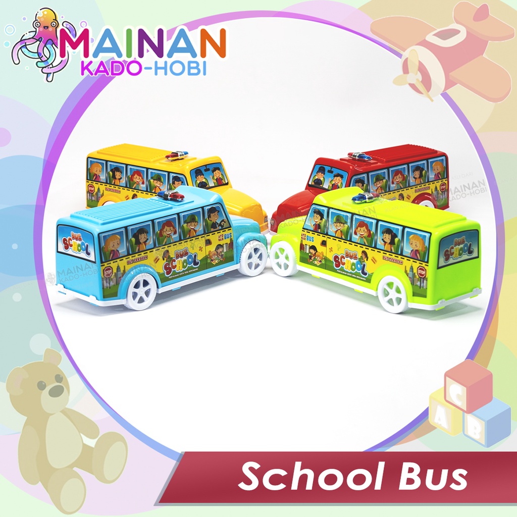 MAINAN ANAK EDUKASI DIECAST CAR MINIATUR BIS SEKOLAH SCHOOL BUS