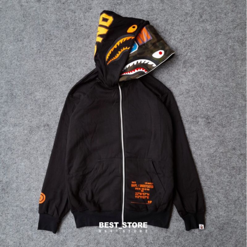 SWEATER HOODIE A BAPE SHARK WGM | JAKET BATHING APE X UND FULLHANGTAH & LEBEL MIROR BAST SELLER