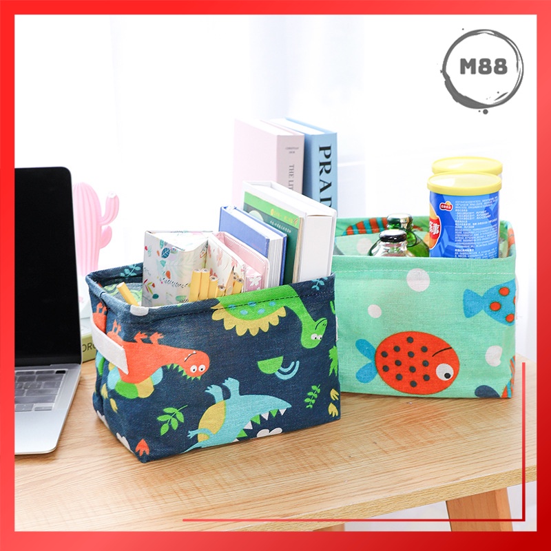 MARKAS88 Keranjang Kecil Tempat Penyimpanan Desktop Storage Box Keranjang Multifungsi Organizer